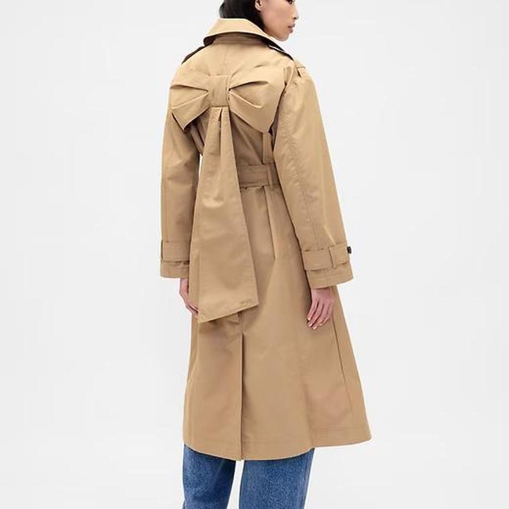 NEW Stylish Gap x Sandy Liang Bow Trench Coat Size S/M